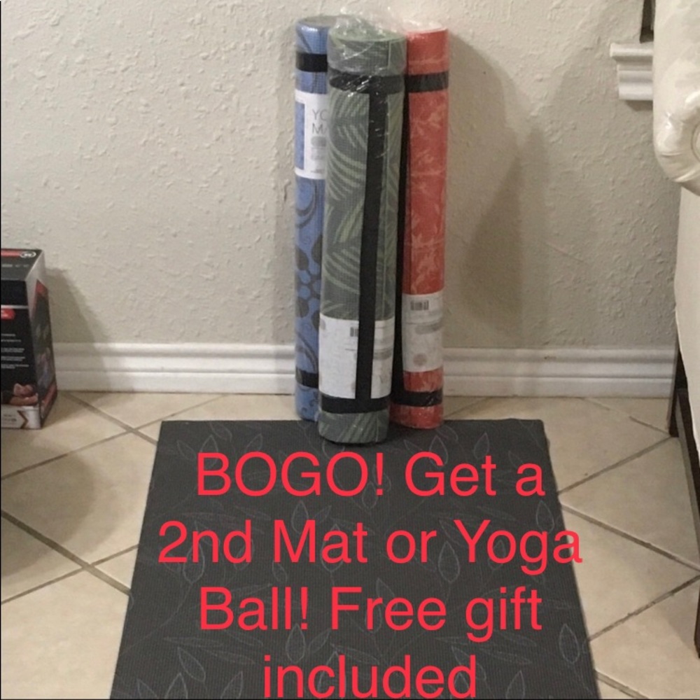 New! BOGO Yoga Mat W/Carrying Strap!